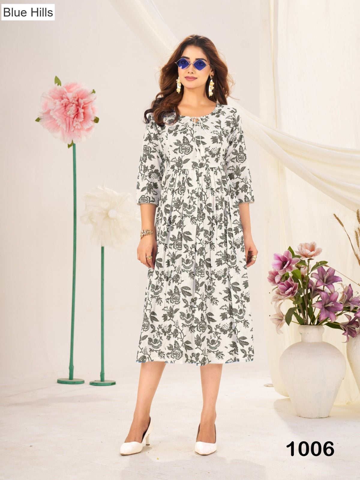 Classmate Blue Hills Rayon 14Kg Anarkali Kurtis Manufacturer Ahmedabad