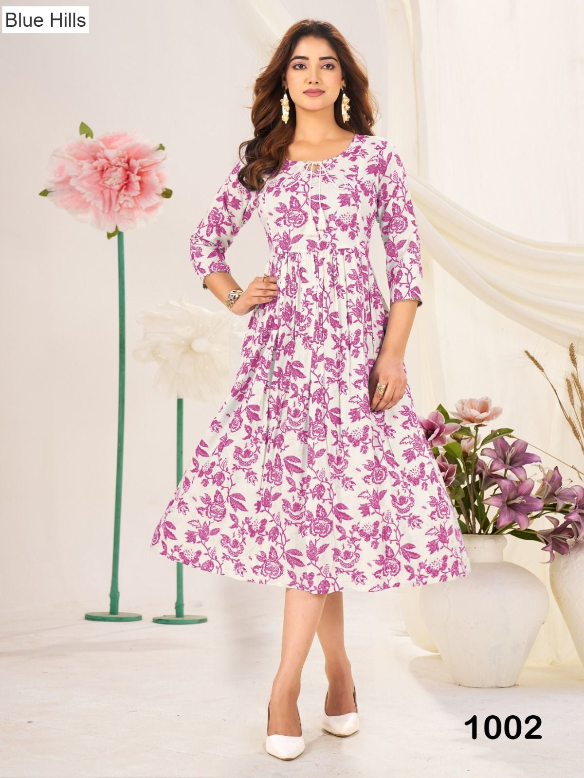 Classmate Blue Hills Rayon 14Kg Anarkali Kurtis Manufacturer Ahmedabad