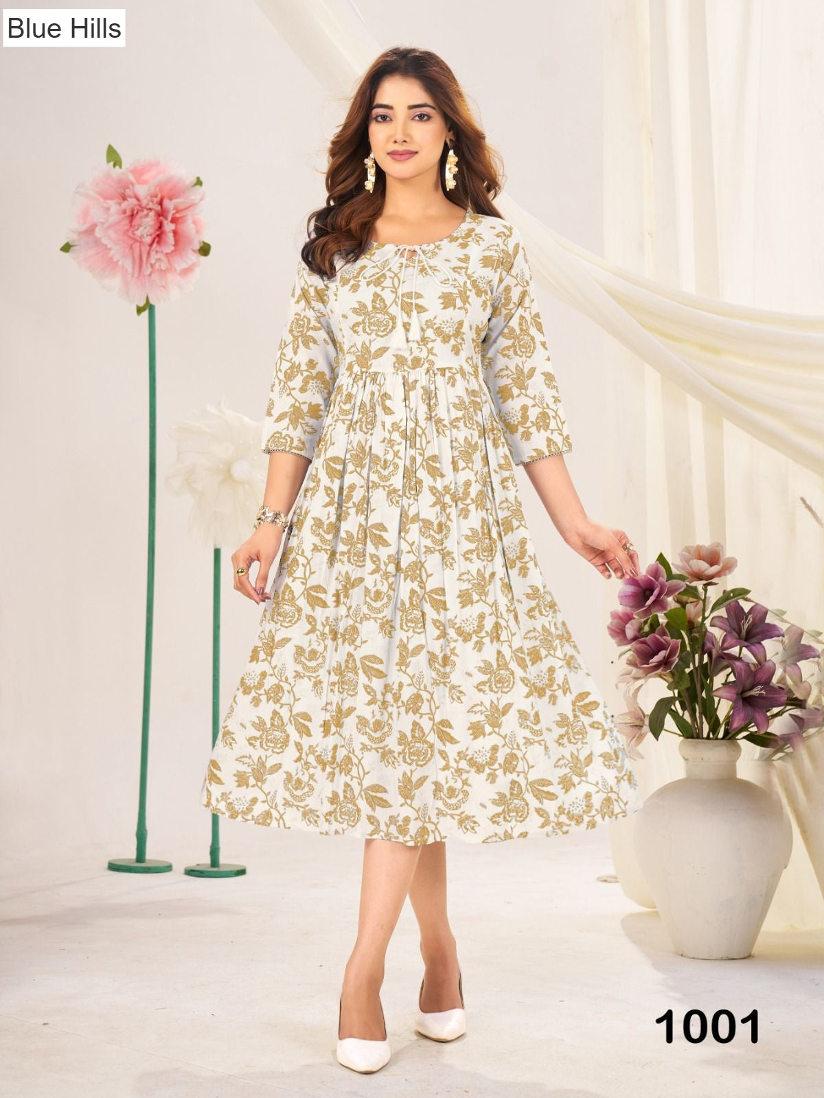 Classmate Blue Hills Rayon 14Kg Anarkali Kurtis Manufacturer Ahmedabad