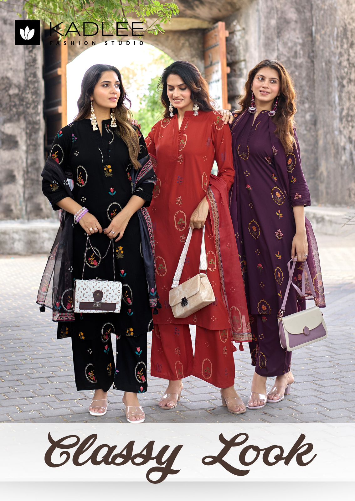 Classy Look Kadlee Rayon Readymade Plazzo Style Suits Wholesale Rate