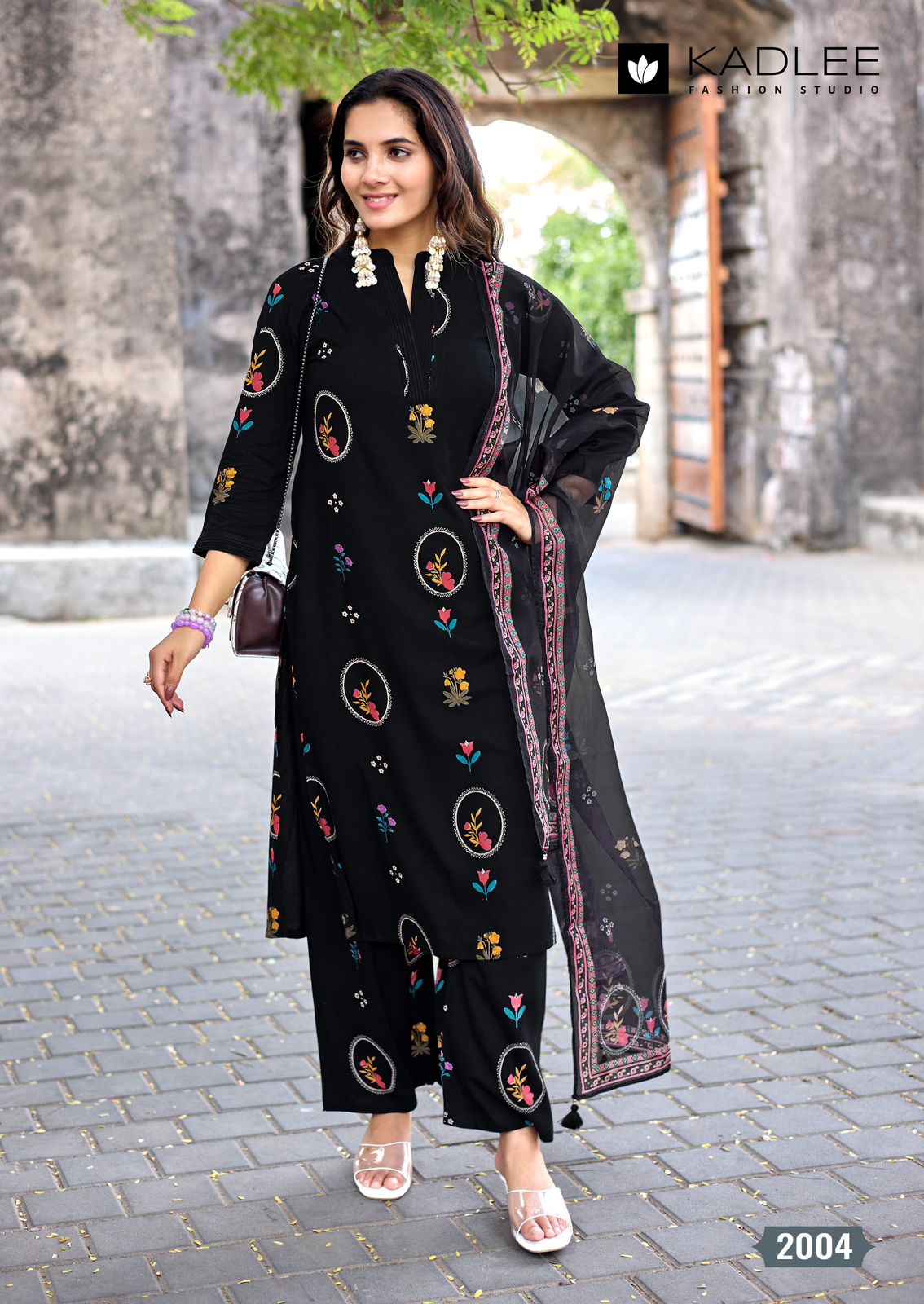 Classy Look Kadlee Rayon Readymade Plazzo Style Suits Wholesale Rate