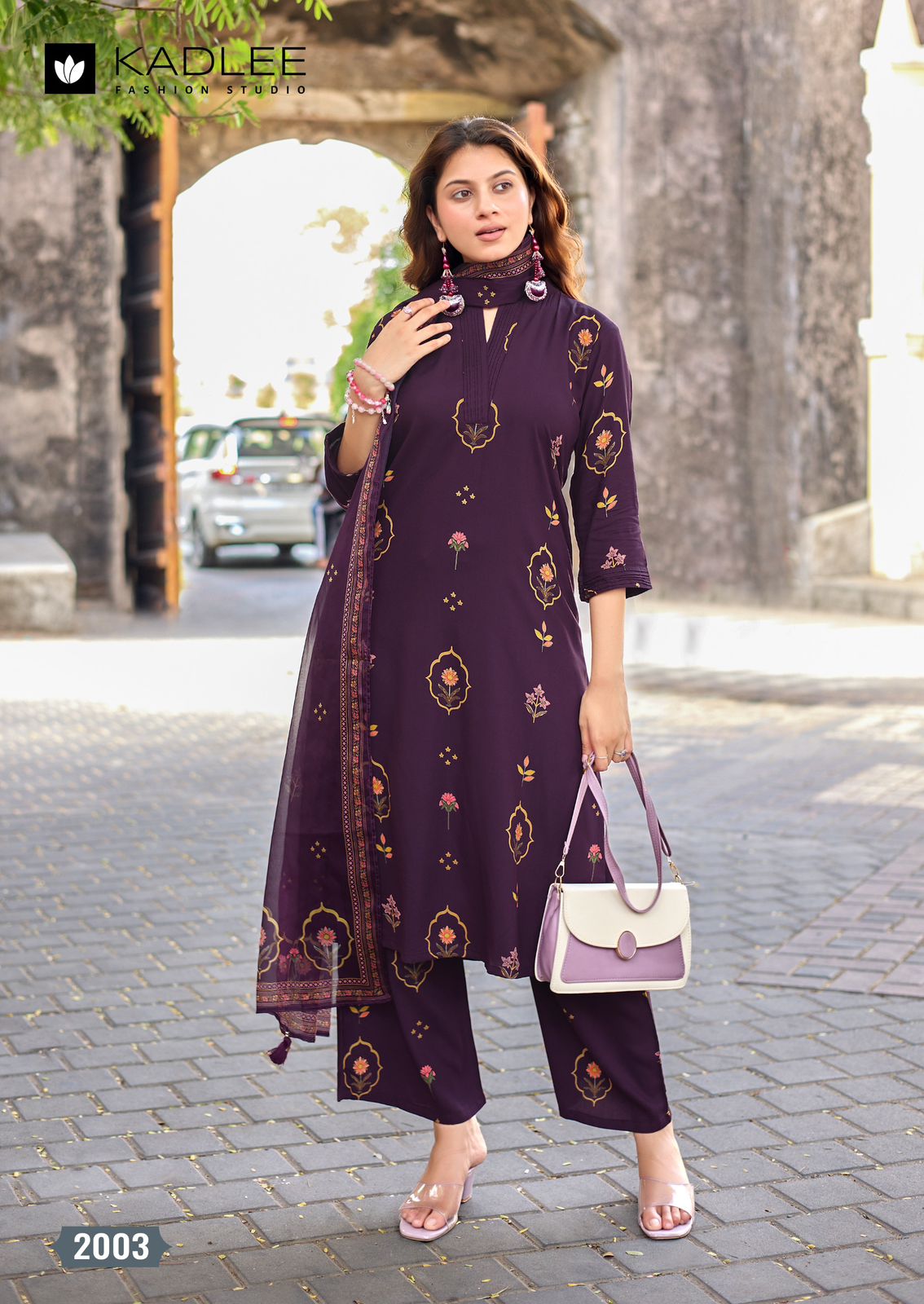 Classy Look Kadlee Rayon Readymade Plazzo Style Suits Wholesale Rate