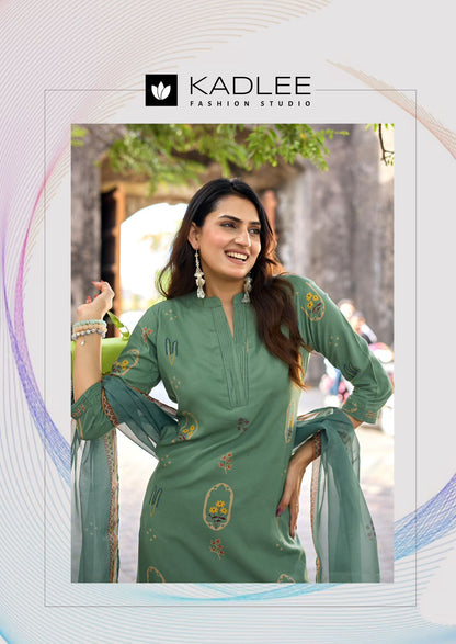 Classy Look Kadlee Rayon Readymade Plazzo Style Suits Wholesale Rate