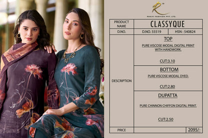 Classyque Rakhi Fashion Pure Viscose Pant Style Suits Wholesale Price