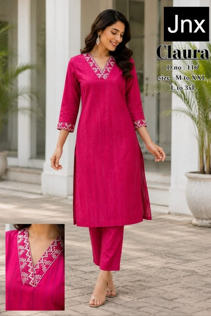 Claura Jnx Kurti Pant Set Supplier Ahmedabad