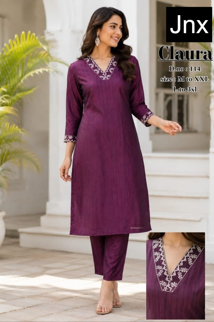 Claura Jnx Kurti Pant Set Supplier Ahmedabad