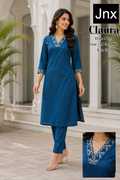 Claura Jnx Kurti Pant Set Supplier Ahmedabad