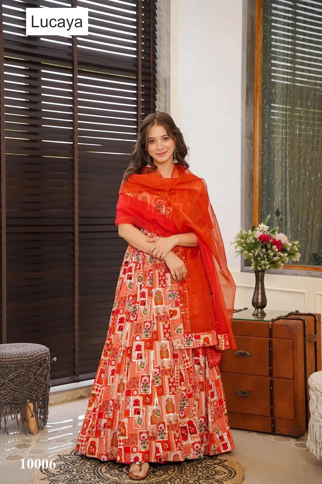 Clora Vol 10 Lucaya Silk Gown Dupatta Set Wholesaler Gujarat
