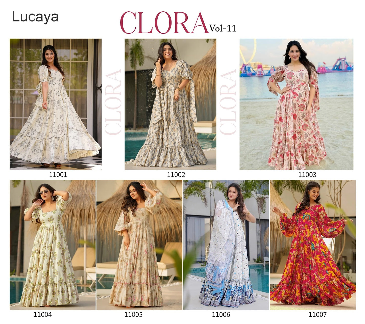 Clora Vol 11 Lucaya Rayon One Piece Gown Wholesale Price
