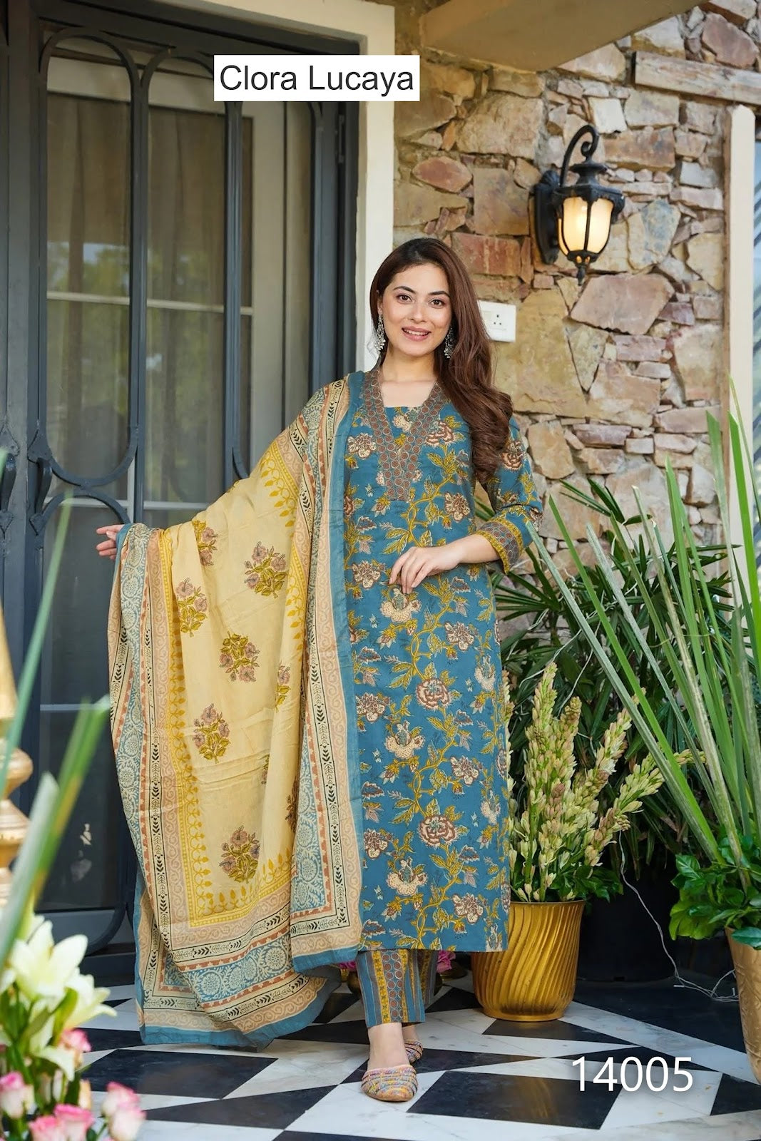 Clora Vol 14 Lucaya Muslin Readymade Plazzo Style Suits Wholesaler Gujarat