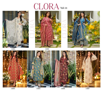 Clora Vol 14 Lucaya Muslin Readymade Plazzo Style Suits Wholesaler Gujarat