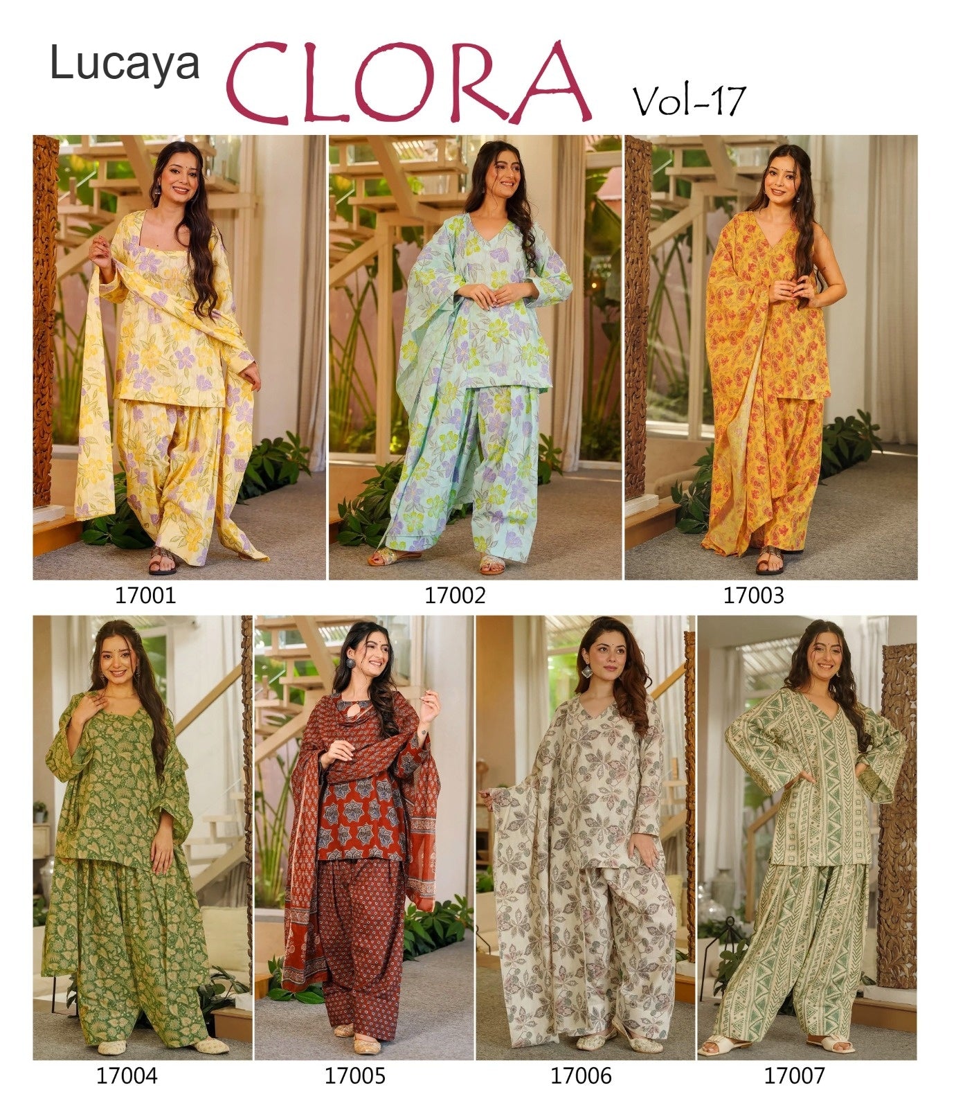 Clora Vol 17 Lucaya Cambric Cotton Readymade Suits Wholesale Price