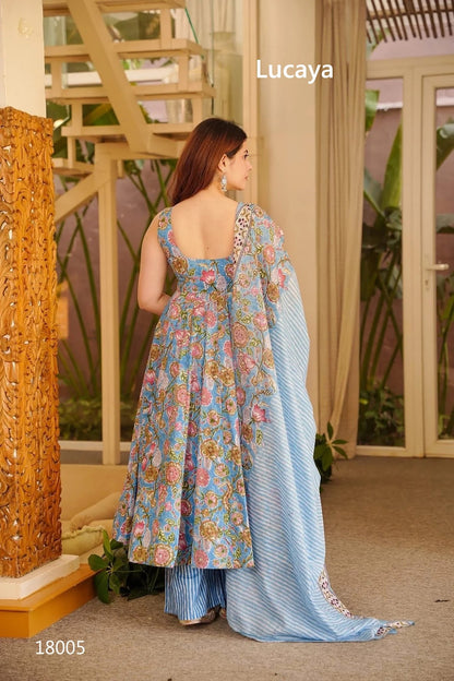 Clora Vol 18 Lucaya Muslin Readymade Suits Manufacturer India