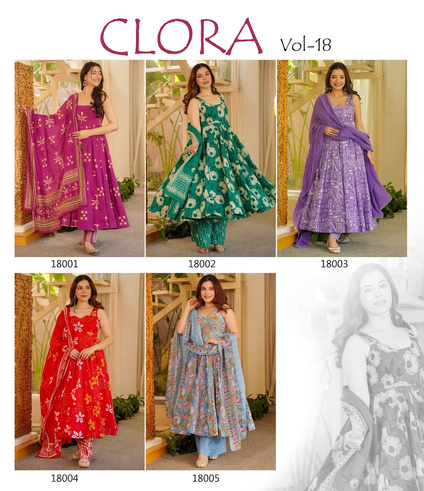 Clora Vol 18 Lucaya Muslin Readymade Suits Manufacturer India