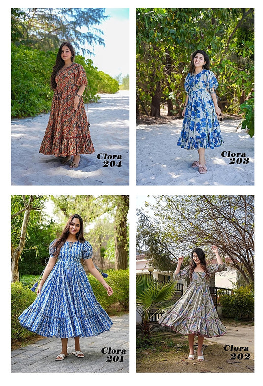 Clora Vol 2 201 To 204 Lucaya Heavy Rayon One Piece Manufacturer