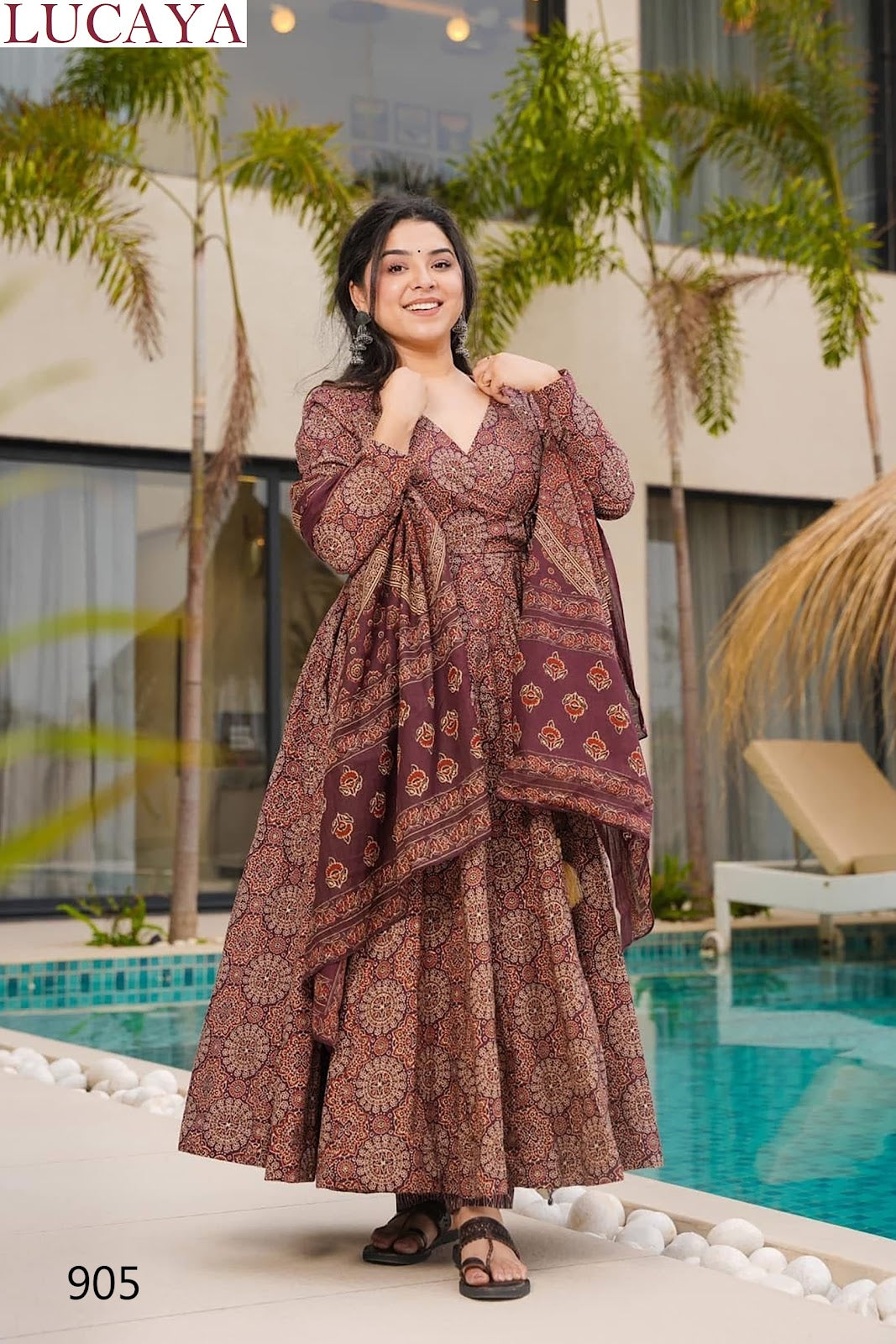 Clora Vol 9 Lucaya Mal Cotton Readymade Anarkali Suits Wholesaler Ahmedabad