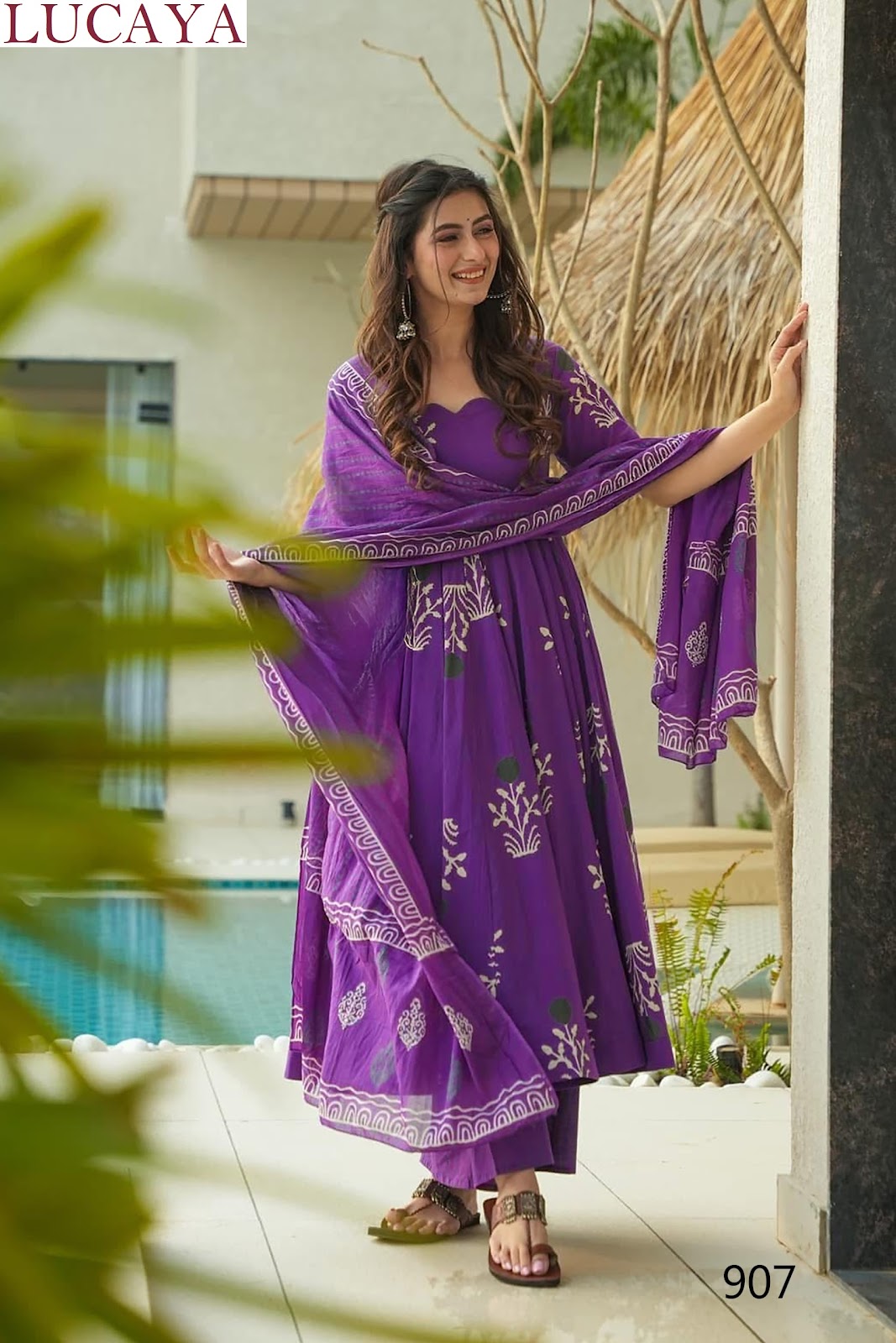 Clora Vol 9 Lucaya Mal Cotton Readymade Anarkali Suits Wholesaler Ahmedabad