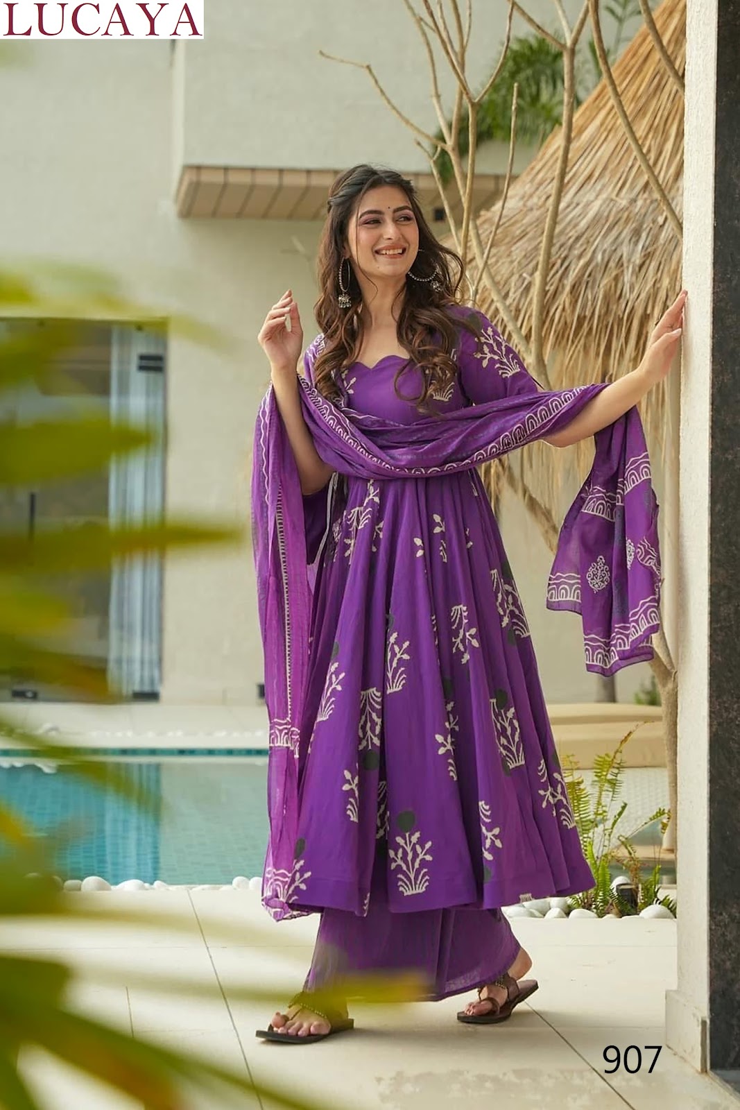 Clora Vol 9 Lucaya Mal Cotton Readymade Anarkali Suits Wholesaler Ahmedabad