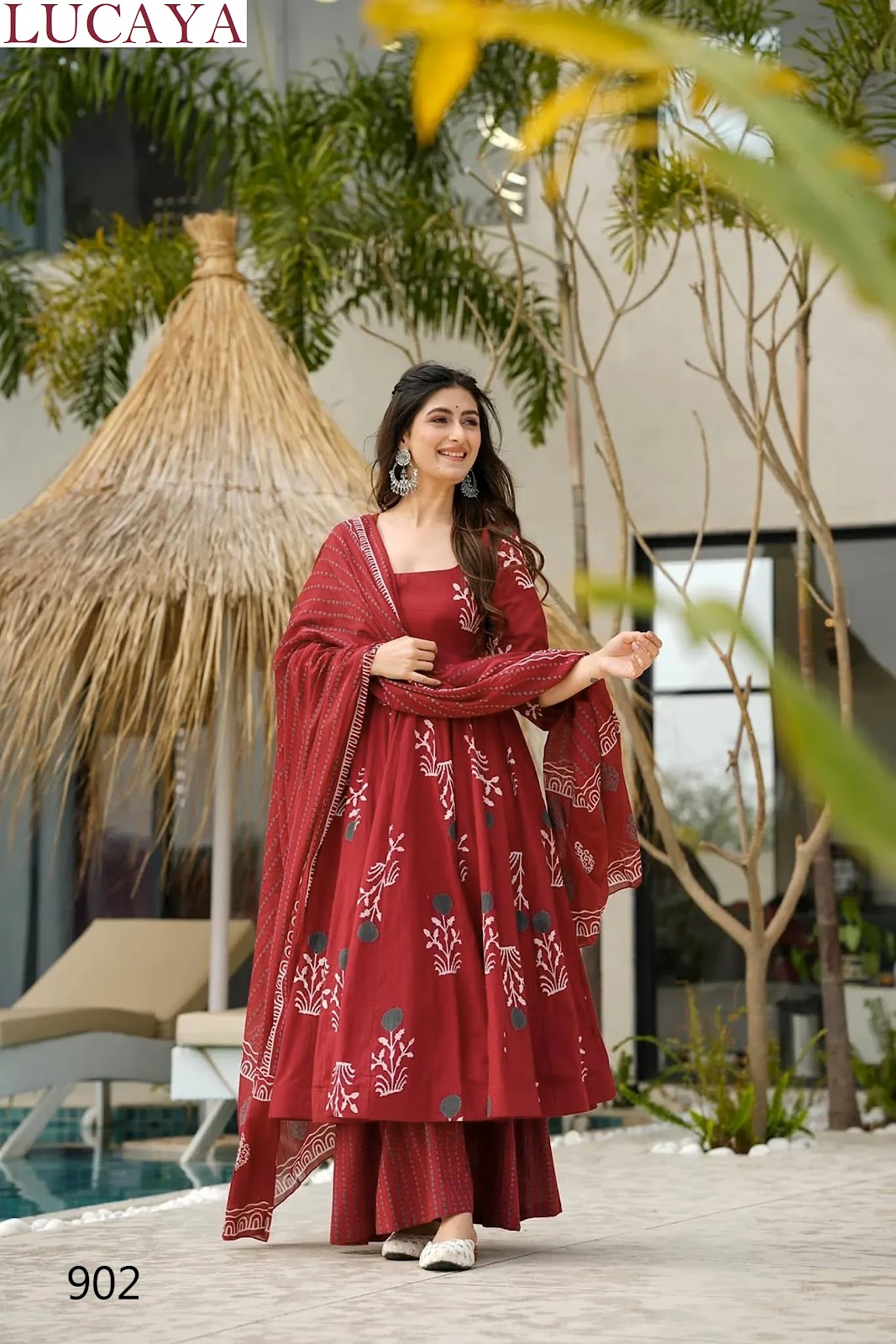 Clora Vol 9 Lucaya Mal Cotton Readymade Anarkali Suits Wholesaler Ahmedabad