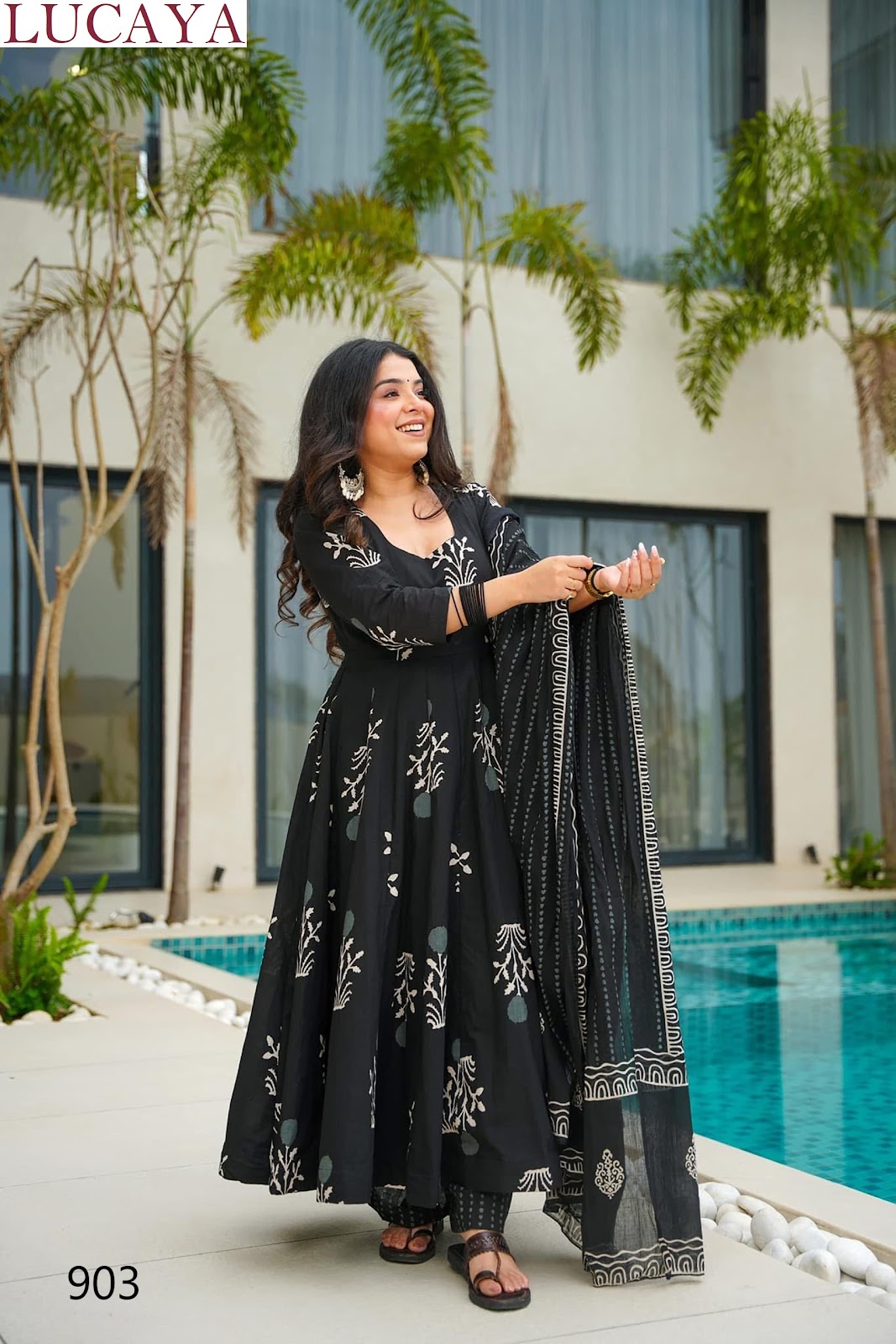 Clora Vol 9 Lucaya Mal Cotton Readymade Anarkali Suits Wholesaler Ahmedabad