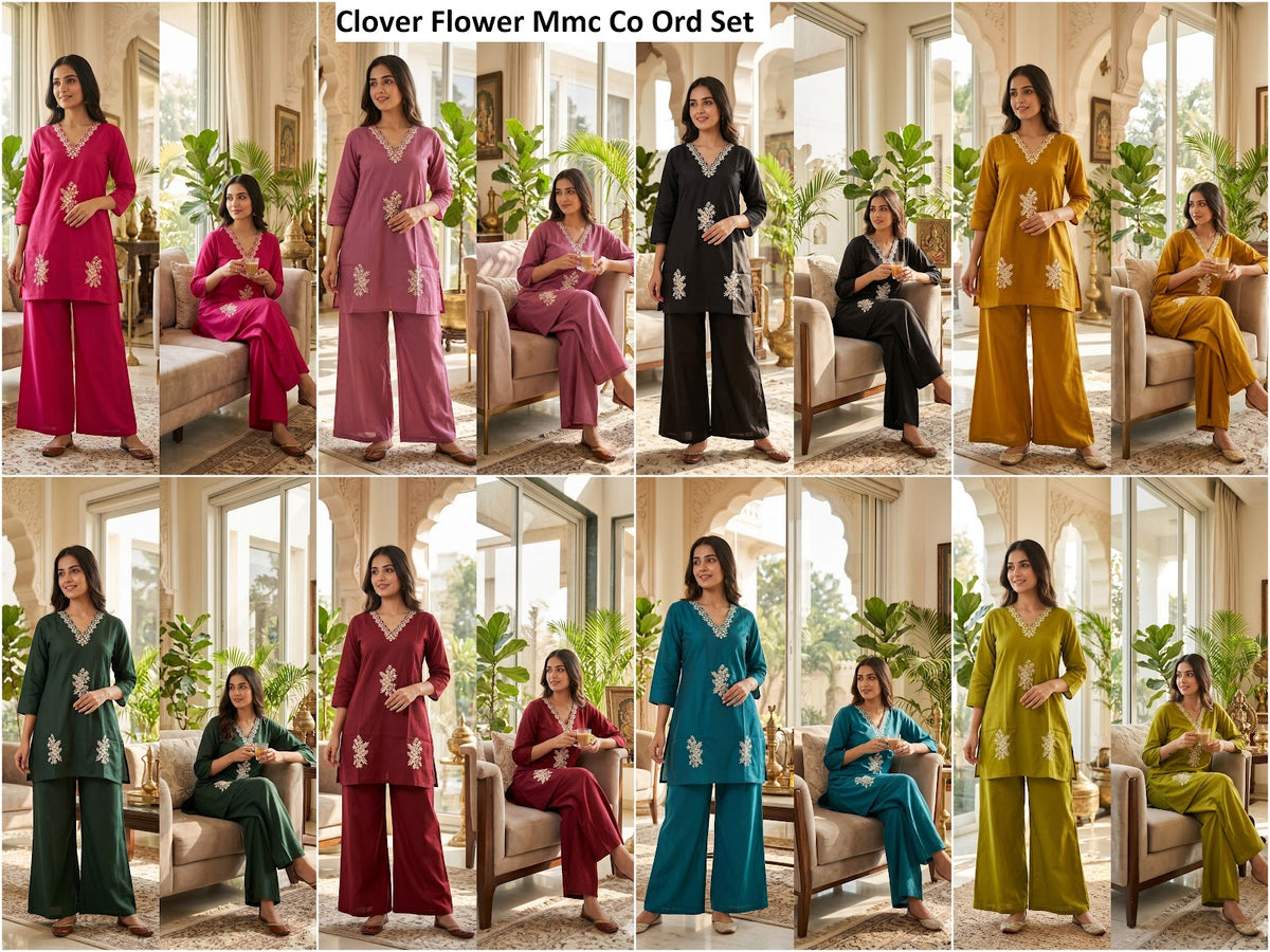 Clover Flower Mmc Dhabu Cotton Co Ord Set Supplier India