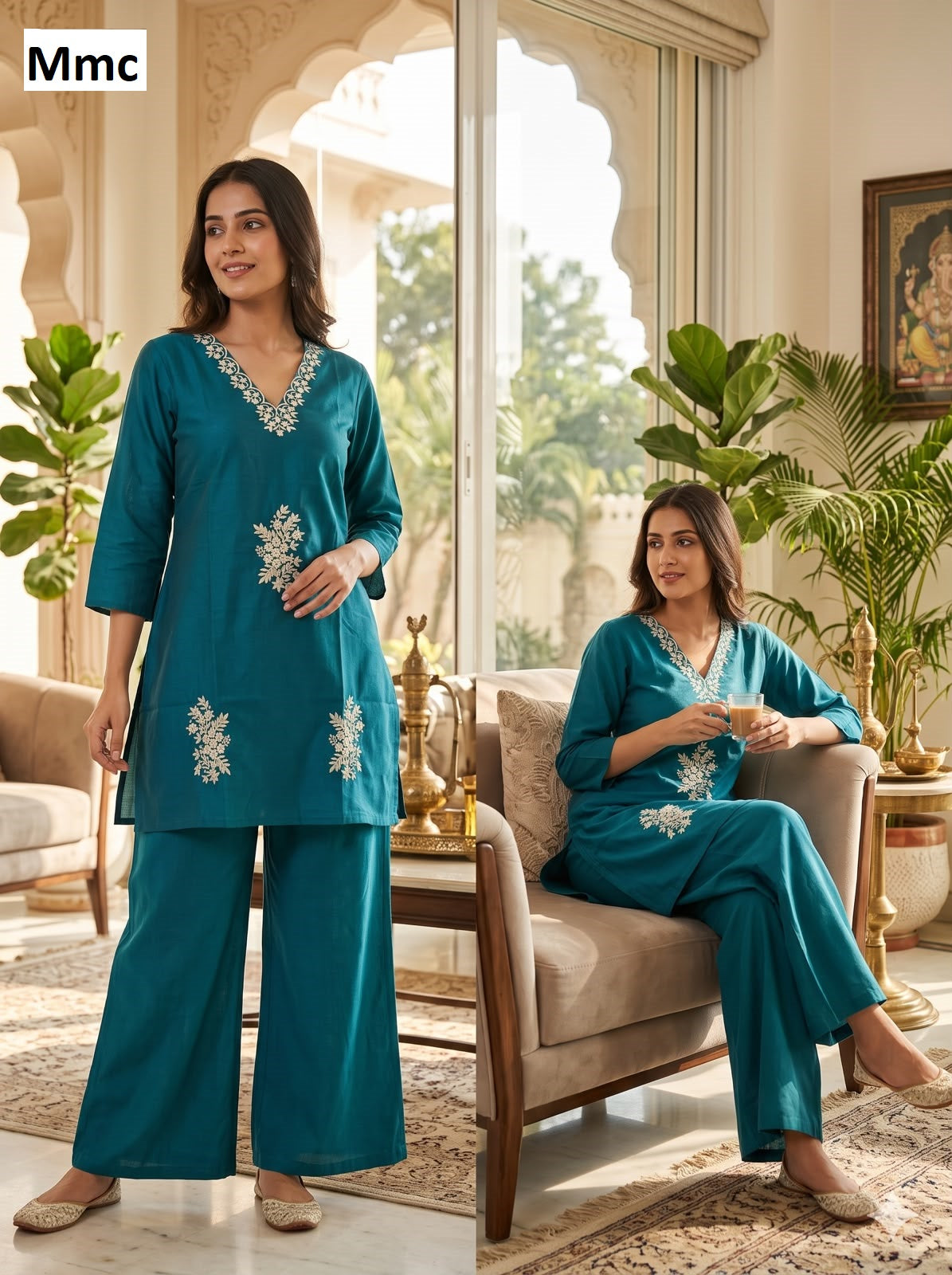 Clover Flower Mmc Dhabu Cotton Co Ord Set Supplier India