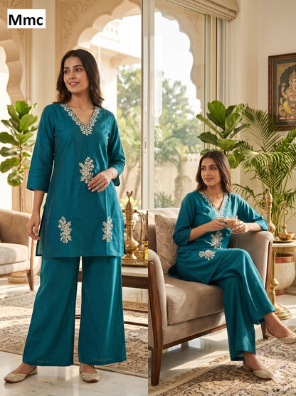 Clover Flower Mmc Dhabu Cotton Co Ord Set Supplier India