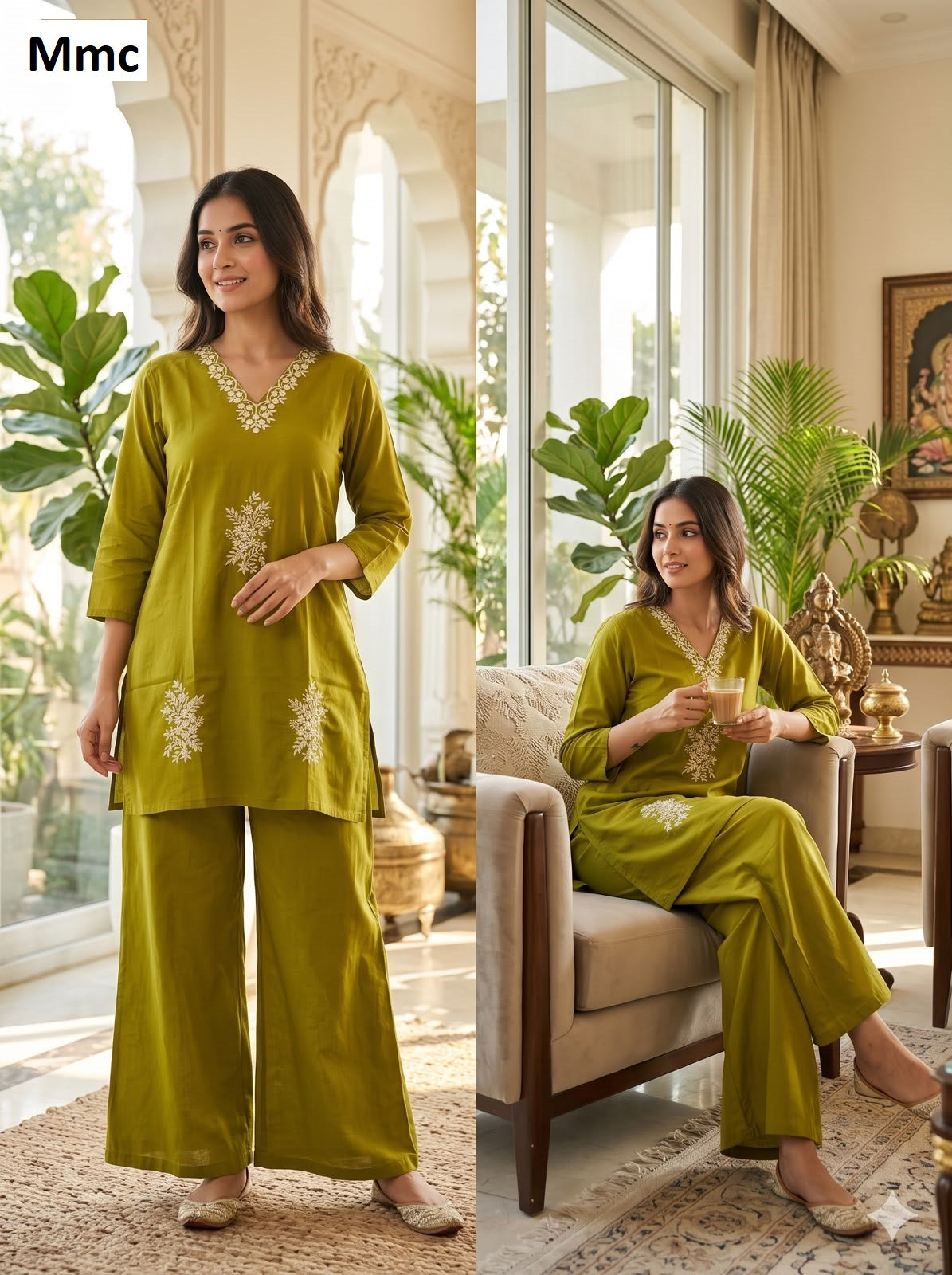 Clover Flower Mmc Dhabu Cotton Co Ord Set Supplier India