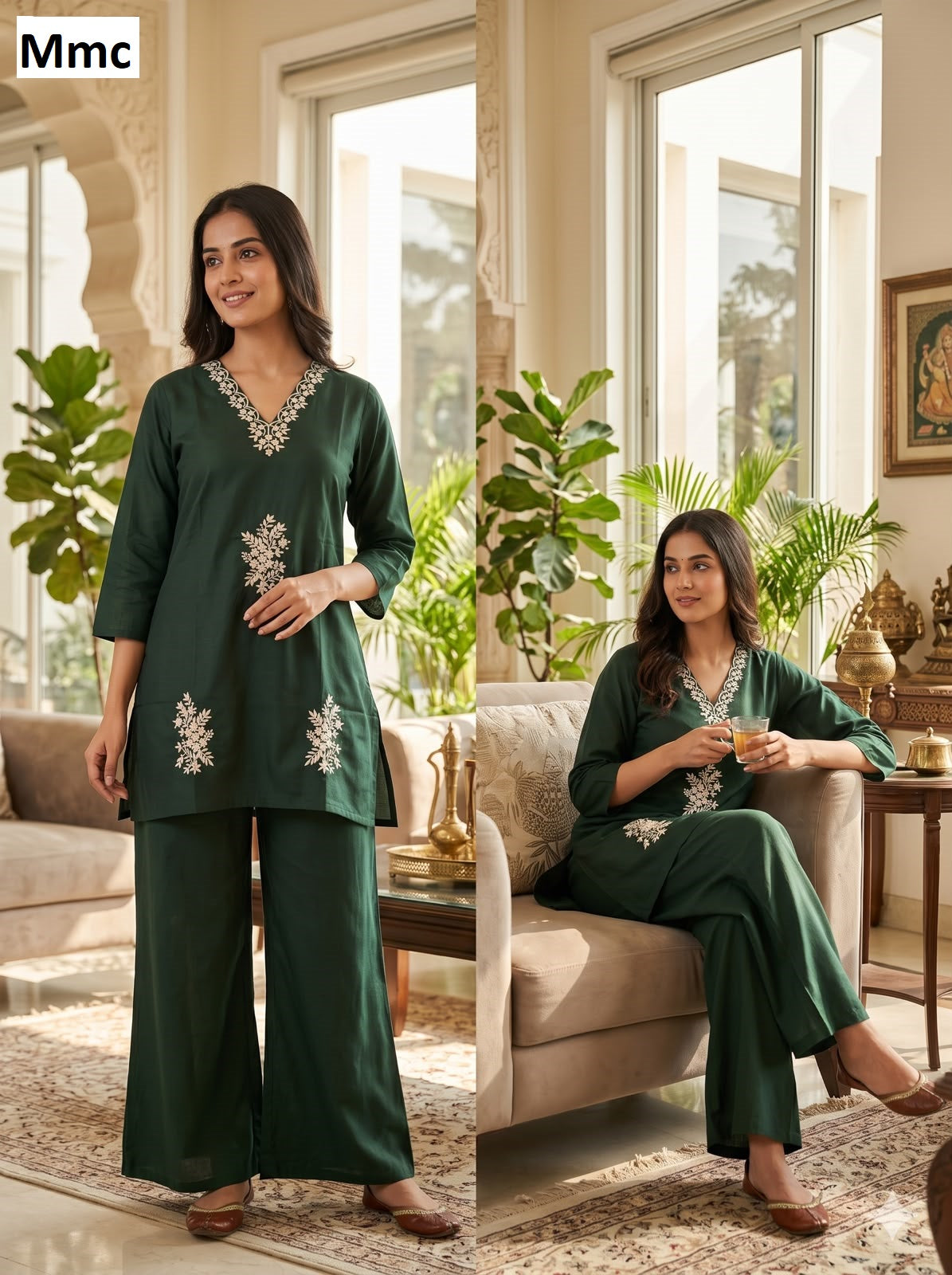 Clover Flower Mmc Dhabu Cotton Co Ord Set Supplier India