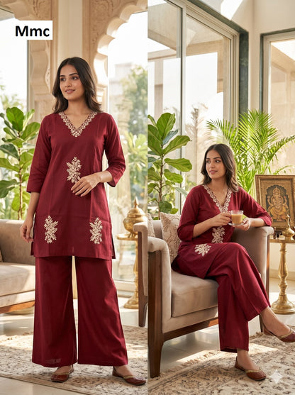 Clover Flower Mmc Dhabu Cotton Co Ord Set Supplier India