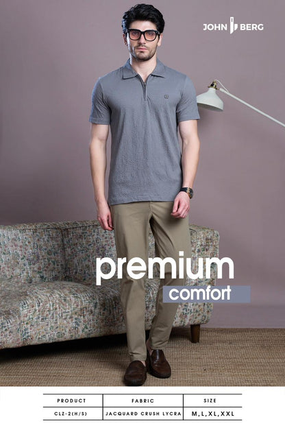 Clz 2 John Berg Jacquard Mens Tshirts Wholesaler India