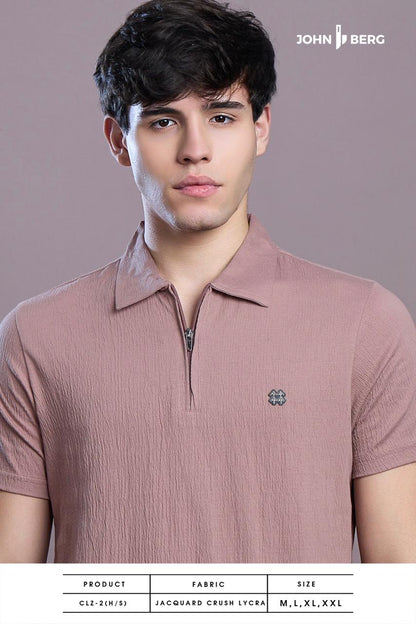 Clz 2 John Berg Jacquard Mens Tshirts Wholesaler India