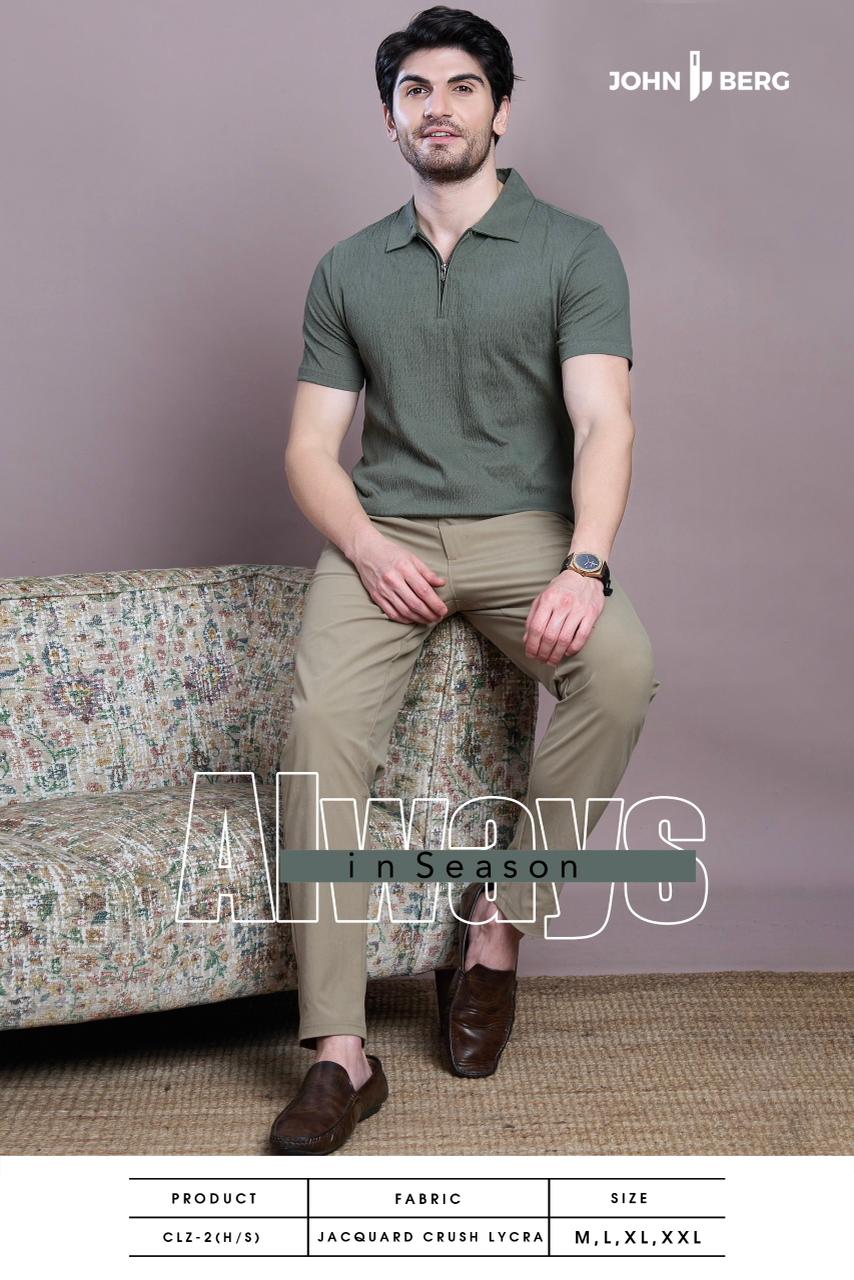 Clz 2 John Berg Jacquard Mens Tshirts Wholesaler India