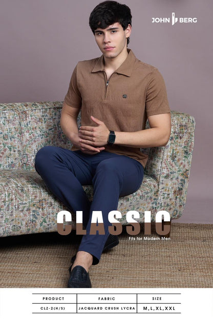 Clz 2 John Berg Jacquard Mens Tshirts Wholesaler India