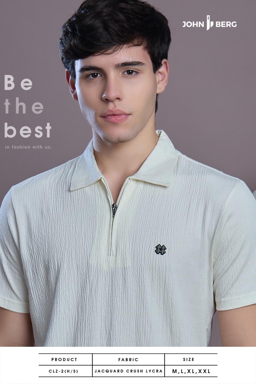 Clz 2 John Berg Jacquard Mens Tshirts Wholesaler India