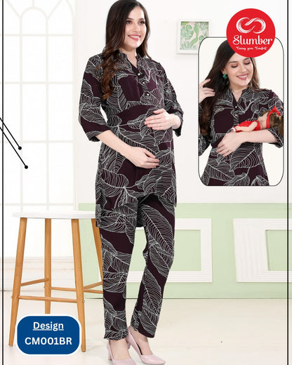 Cm001 Slumber Rayon Feeding Co-Ord Set Manufacturer Ahmedabad