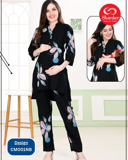 Cm001 Slumber Rayon Feeding Co-Ord Set Manufacturer Ahmedabad