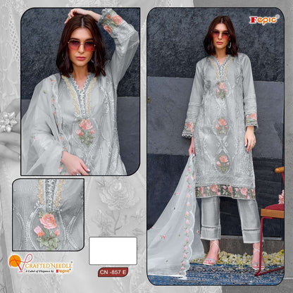 Cn 857 Fepic Organza Pakistani Readymade Suits Wholesale Rate