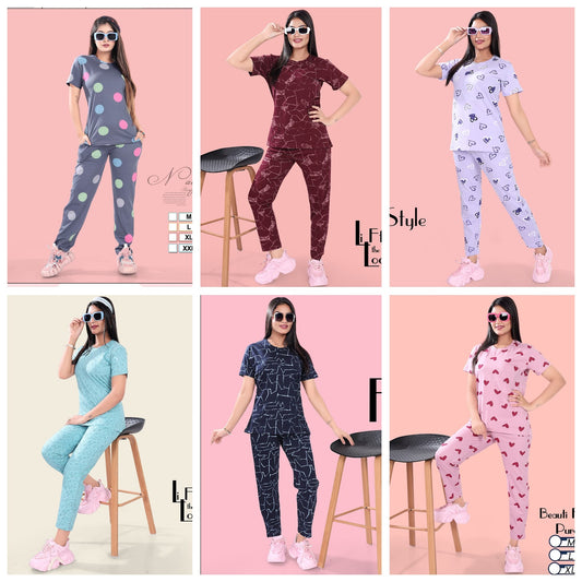 Co-Ords Aview Hosiery Pyjama Night Suits Manufacturer India