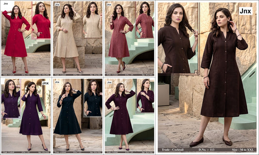 Cocktail Jnx Rayon 22Kg A-Line Kurti Exporter Ahmedabad