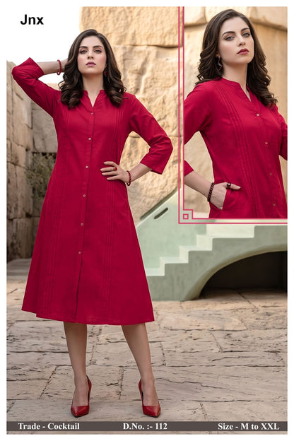 Cocktail Jnx Rayon 22Kg A-Line Kurti Exporter Ahmedabad