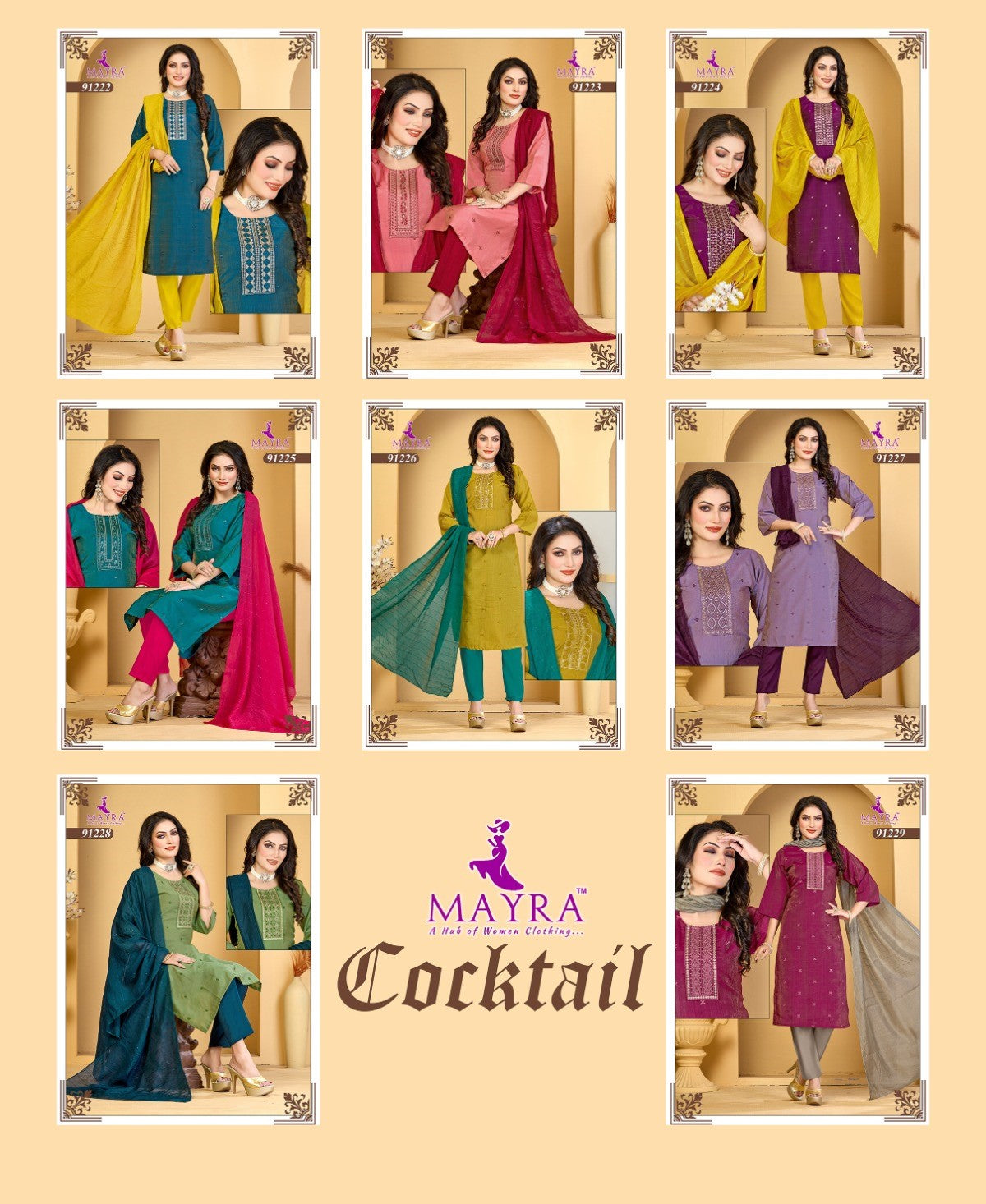 Cocktail Mayra Vetican Readymade Pant Style Suits Manufacturer India