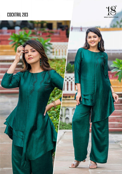 Cocktail Vol 2 18 Attitude Vichitra Silk Co Ord Set Wholesale