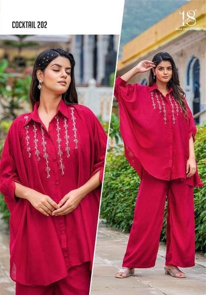 Cocktail Vol 2 18 Attitude Vichitra Silk Co Ord Set Wholesale