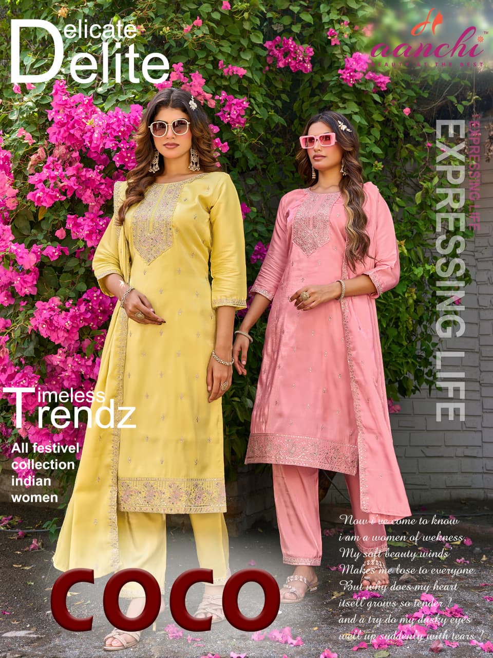 Coco Aanchi Roman Readymade Pant Style Suits Supplier Ahmedabad