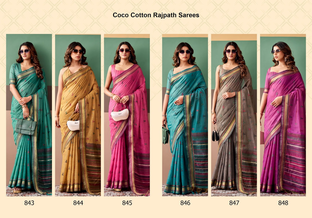 Coco Cotton Rajpath Sarees Supplier Gujarat