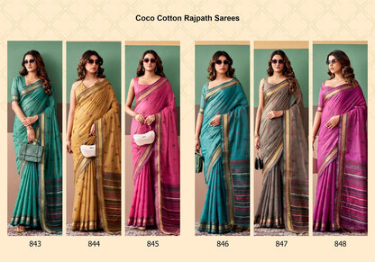 Coco Cotton Rajpath Sarees Supplier Gujarat