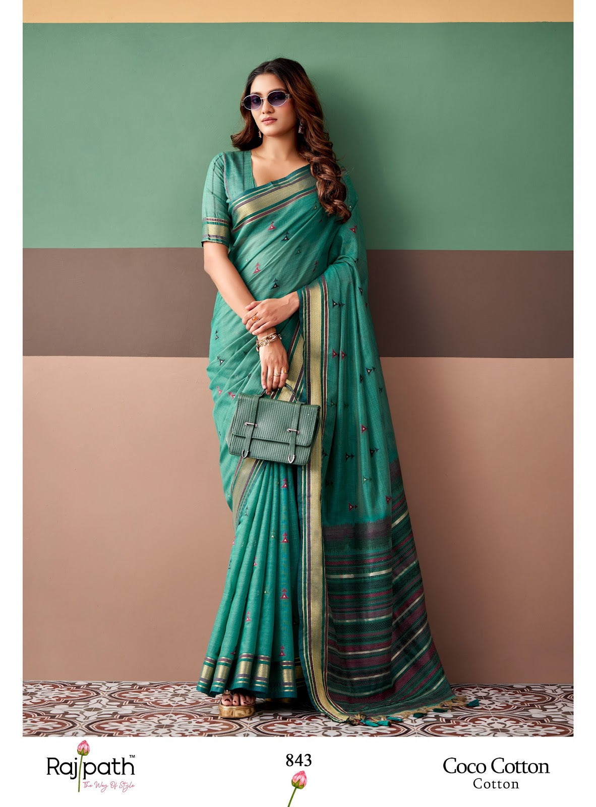 Coco Cotton Rajpath Sarees Supplier Gujarat