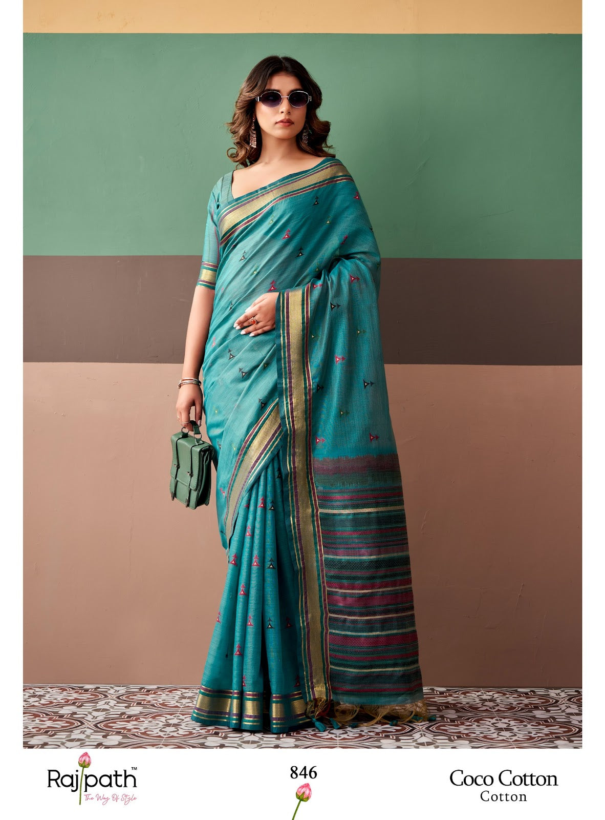 Coco Cotton Rajpath Sarees Supplier Gujarat
