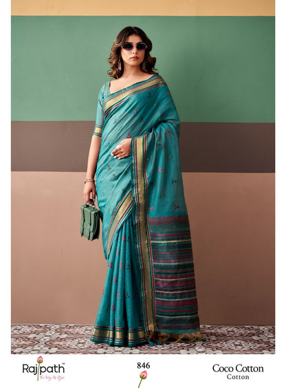 Coco Cotton Rajpath Sarees Supplier Gujarat